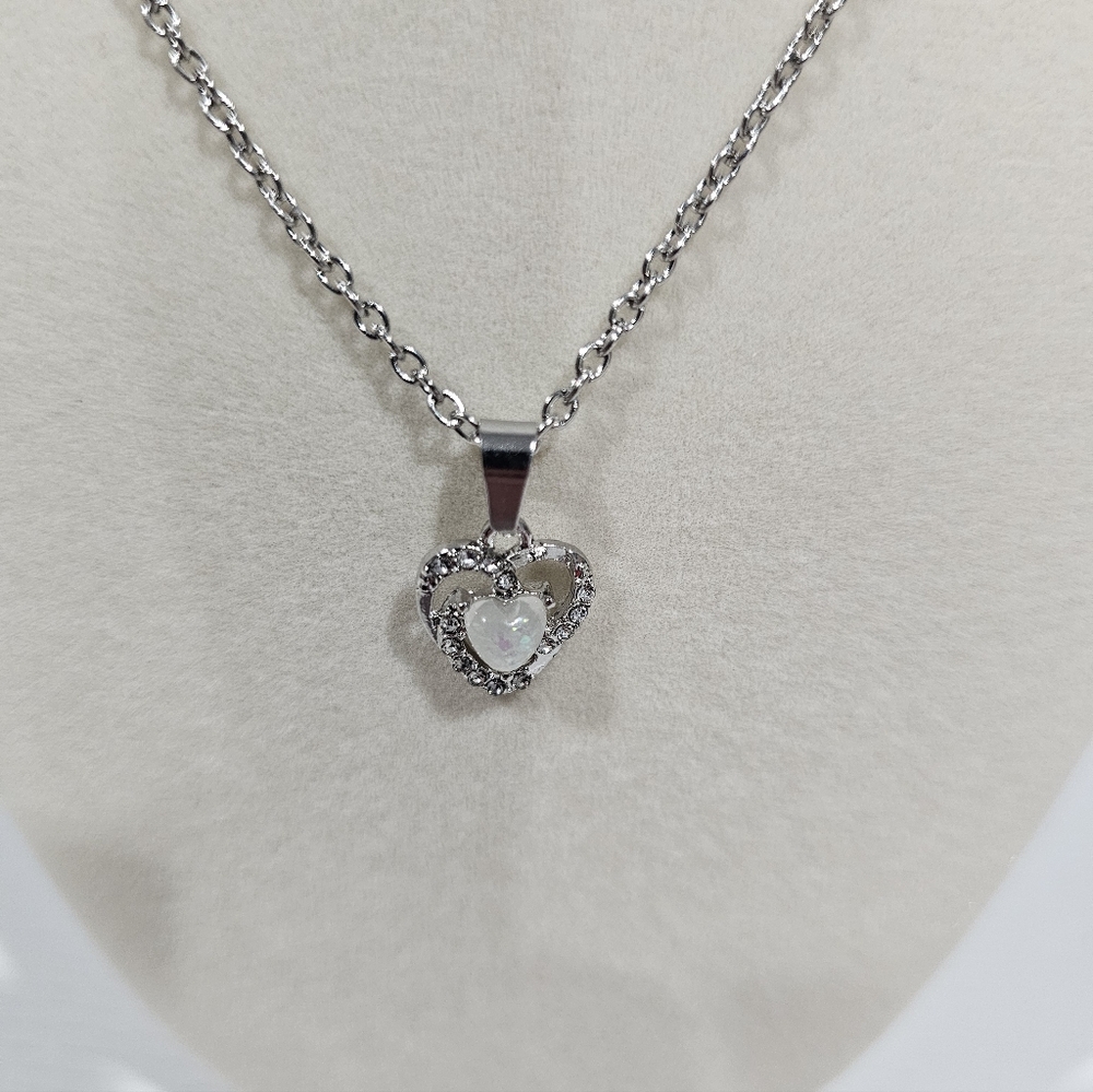 Silver Heart Pendant Necklace